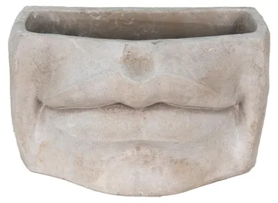 Immagine prodotto di Vaso da fiori Clayre & Eef Mouth 26x16x16 cm Pietra grigia