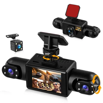 Productafbeelding van 4-kanaals 1080P Dashcam auto 360 graden, 2 inch display met 4 autocamera's