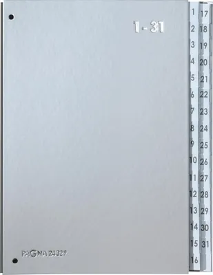 Produktbild von Pultordner 1-31 silber Packung mit 20 Stück