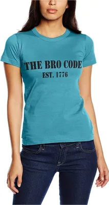 Produktbild von Touchlines Damen T-Shirt , Bro Code Türkis, XS