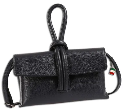 Produktbild von Florence Damen Tasche Abendtasche Umhängetasche Leder dunkelblau Maße 6x23x13cm OTF834B