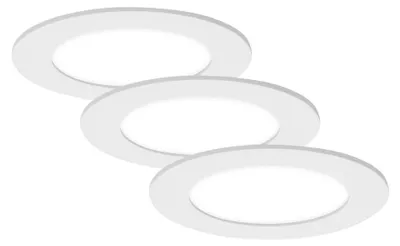 Obrázok produktu pre Sada 3 LED svietidiel do kúpeľne IP44 7W biely plast Ø12 cm Briloner