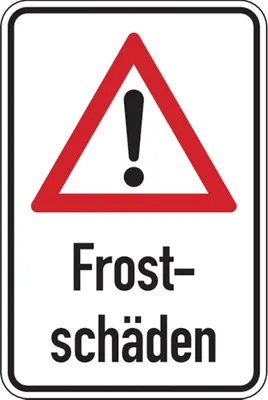 Produktbild von Dreifke® Hinweisschild, Frostschäden, Aluverbund, 600 x 400 mm - 400x600x2 mm...