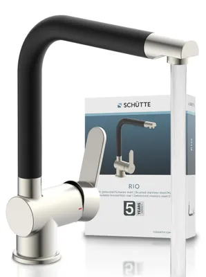 Produktbild von 79866U RIO Spültischarmatur, Edelstahl gebürstet/Schwarz matt