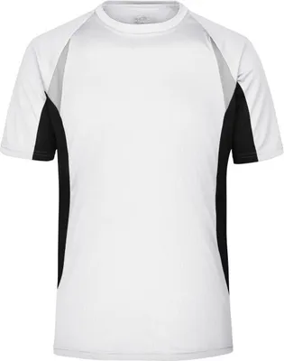 Produktbild von Men's Running-T Atmungsaktives Laufshirt white/black, Gr. 3XL