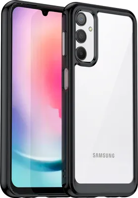 Produktbild von Galaxy A24 4G Hülle, Klar Rückseite Stoßfeste TPU Silikon Bumper Schutzhülle für Samsung Galaxy A24 4G Schwarz