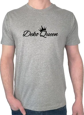 Produktbild von Huuraa Herren T-Shirt Deko Queen Krone XXL Sport Grey Bio Baumwolle Fairtrade Herrenshirt Geschenkidee