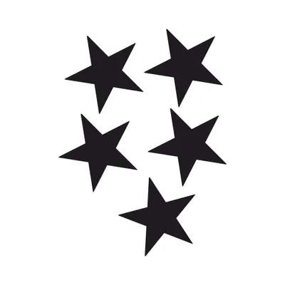Produktbild von Sticker Aufkleber Reflektierend Stern schwarz