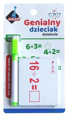 Zdjęcie produktu dla Fiszki Arytmetyczne Dzielenie Genialny Dzieciak 110219