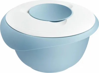 Immagine prodotto di Westmark Rührschüssel mit zweigeteiltem Deckel, 2,5 l, blau/weiß, 3153227B