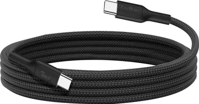 Produktbild von Belkin USB-C/USB-c Kabel 240W 3m geflochten, schwarz CAB025hq3MBK