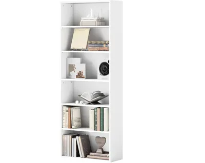 Produktbild von Bücherregal, Bücherschränke 6 Fächer, verstellbare Regale, Spanplatte, 60 x 24 x 158,5 cm