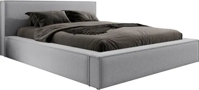 Obrázek produktu pro MEBLITO Čalouněná manželská postel Salby Ložnicová postel s úložným prostorem a matrací H3 200x200 cm Šedá (Abriamo 6)