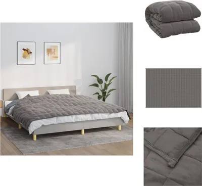 Obrázok produktu pre vidaXL Záťažová deka šedá 155x220 cm 7 kg látka - Deky