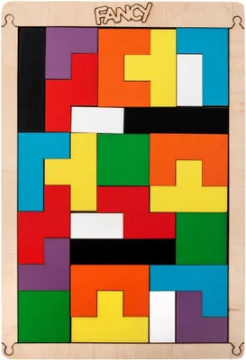 Immagine prodotto di Puzzle in legno 15 x 22 cm - Forme geometriche in legno - Tangram in legno per bambini e adulti - Giocattolo educativo adatto dai 3 agli 8 anni