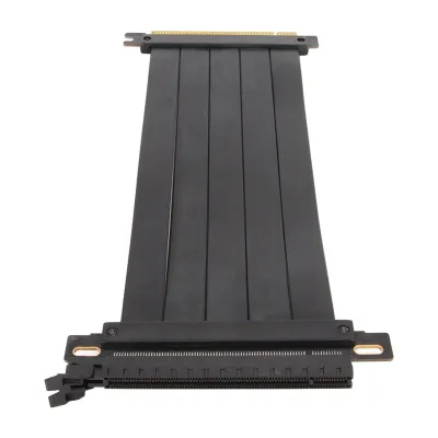 Obrázok produktu pre PCIE 4.0 X16 Extender Riser Cable High Shielding Property 180 Degree Flexibilný predlžovací kábel PCIE 4.0 pre grafickú kartu Black 40cm/15.7in