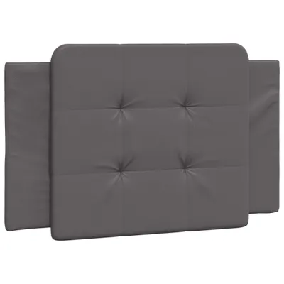 Image de Coussin de tête de lit Zadar gris 80 cm similicuir