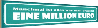 Produktbild von vianmo Holzschild 10x46 cm manchmal alles was man braucht Dekoration