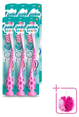 Produktbild von 6 x Aquafresh Junior Tandenborstel - 6-8 Jahre - Sparpackung - 6 Stücke