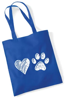 Produktbild von Huuraa Jutebeutel Herz Tapse 10 Liter Bright Royal Baumwolle Tasche Geschenkidee