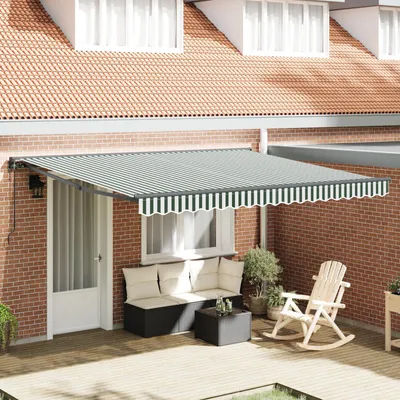 Immagine prodotto di vidaXL Telaio per tenda da sole verde e bianco 400 x 300 cm