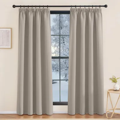 Obrázok produktu pre Termozáclona s volánmi, rozmer 240 x 140 cm (balenie po 2 kusy), piesková farba