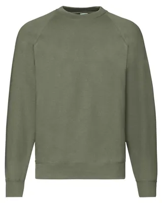 Produktbild von Fruit of the Loom - "Classic" Sweatshirt für Herren Raglanärmel FK2535 (S) (Klassisch Olivgrün)