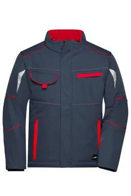 Produktbild von Workwear Softshell Padded Jacket - COLOR - carbon/red, Gr. 5XL