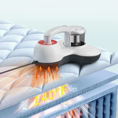 Produktbild von Kabelloser Milbensauger, 300W Staubsauger für Matratzen, 253.7nm UV-C Licht Milbenentferner, HEPA-Filter Handstaubsauger bis zu 99,97% Aller Milben