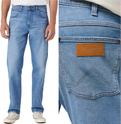 Obrázek produktu pro WRANGLER, pánské džíny, rovný střih, FRONTIER, W38 L32, modré, džíny, baggy jeans, buggy