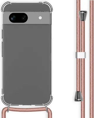 Image de Coque arrière transparente imoshion avec cordon pour Google Pixel 8a - Or rose