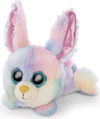 Produktbild von NICI 46922 Glubschis liegendes Kuscheltier Hase Rainbow Candy 15cm, bunt