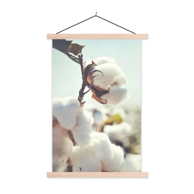 Produktbild von MuchoWow® Textilposter Pflanzen - Blume - Zweig - Natur 60x90 cm mit holzfarbenen Rahmen - Textil