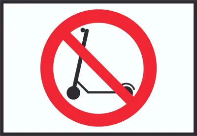 Produktbild von E- Scooter Abstellen verboten Symbol Schild Elektro -Tretroller Roller A1 Rückseite selbstklebend