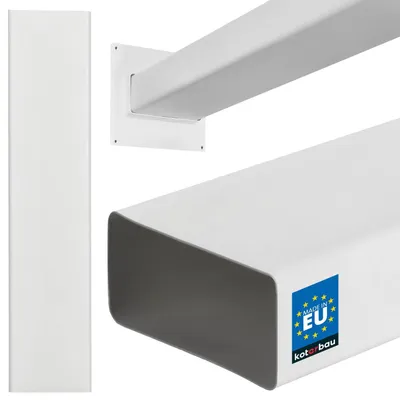 Productafbeelding van Plat Kanaal 110 x 55 mm, Plat Luchtkanaal 50 cm Voor Ventilatie