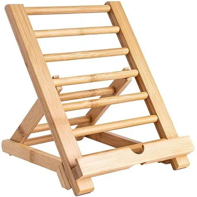 Immagine prodotto di Tavolino in legno, supporto in legno per cellulare da scrivania, supporto in legno per tablet, porta cellulare da scrivania (grande)