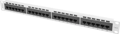 Immagine prodotto di LANBERG 19" Patchpanel 1U 24-Port CAT.6 UTP grau