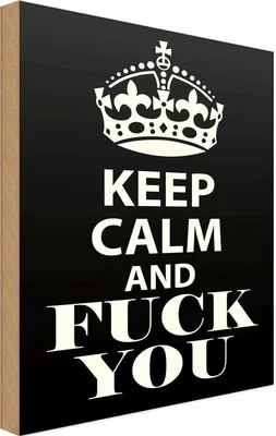 Produktbild von vianmo Holzschild 18x12 cm Keep Calm and fuck you