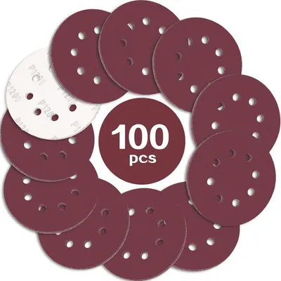 Produktbild von Schleifpapier 125mm Klett 1200 Körnung 8 Loch für Exzenterschleifer 100 Stück