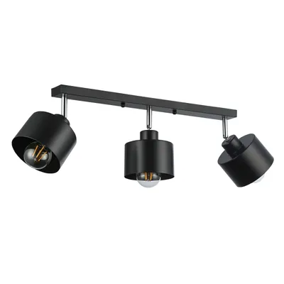 Produktbild von MasterLED Pendelleuchte 20cm 3xE27 max 35W 350° IP20 Innenlampe Schwenkarm Schwarz