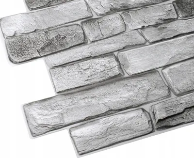 Produktbild von 3D PVC Wandpaneele | Deckenpaneele | Paneele Ziegeloptik | 1 Platte - 0.5 qm | Wanddeko | Wandverkleidung | Wasserfest - Silver Shale