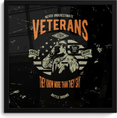 Produktbild von MuchoWow® MuchoWow® Gerahmtes Poster Armee - Amerika - Jahrgang 40x40 cm - Poster mit zchwarzem Bilderrahmen - Mit Rahmen - Wanddekoration Schlafzimmer