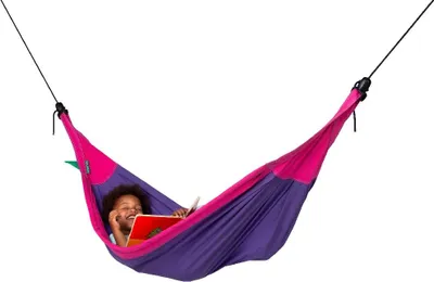 Produktbild von La Siesta Kinder-Hängematte Moki lilly lila aus Baumwolle inkl. Befestigungsmaterial