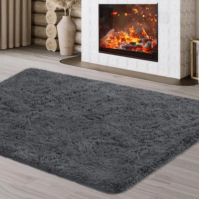 Zdjęcie produktu dla Dywan wysokopylący do salonu, 120 x 160 cm, kolor szary