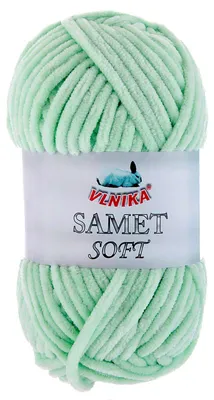 100g Strickgarn Samet Soft Chenille-Strickgarn Samtwolle Strickwolle minze