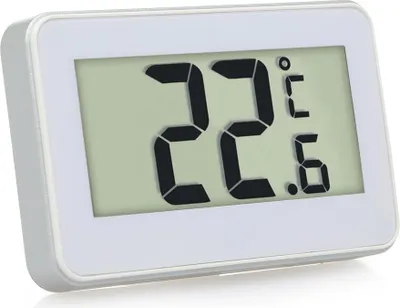Productafbeelding van Digitale LCD-koelkastthermometer, geschikt voor koelkast, vriezer. Met verstelbare standaard en magneet. Met vorstalarm. Geschikt voor thuisgebruik
