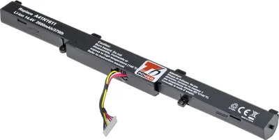 Produktbild von T6 Power Akku für Asus Laptop, Teilenummer A41N1501, Li-Ion, 14,4 V, 2600 mAh (37 Wh), schwarz