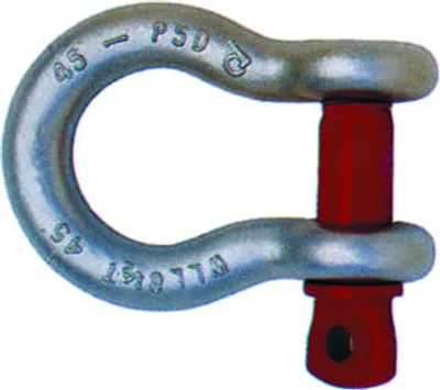 Produktbild von Hochfester Schäkel - geschweift, Augbolzen - Tragkraft 35.000 kg - Lichte Weite 82,5 mm - Bolzen Durchmesser 57 mm - verzinkt