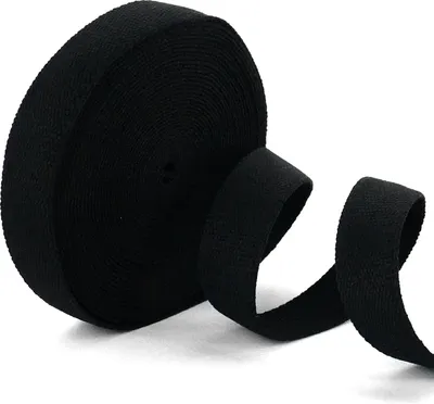 Immagine prodotto di rotolo da 10 m di nastro singolare in cotone nero da 40 mm - Trimit