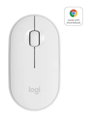 Productafbeelding van Logitech Pebble M350 muis, geschikt voor zowel linker- als rechterhand, draadloos via RF en Bluetooth, optische sensor, 1000 DPI